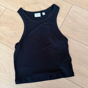 Aritzia Sunday Best Black Cropped Sleeveless Tank